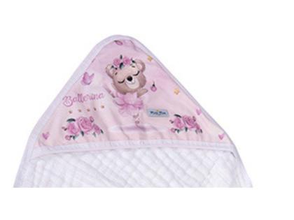 Imagem de Toalha Banho Bebe Infantil Soft Enxoval Recém Nascido Rosa - Minasrey