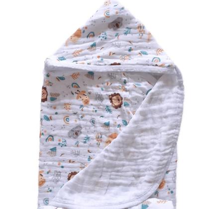 Imagem de Toalha Banho Bebê Soft Fralda c/ Capuz 85cm x85cm -Baby Gijo