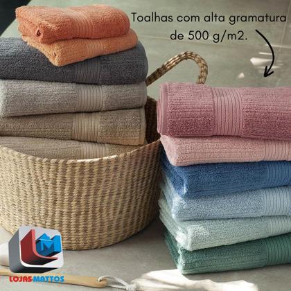 Imagem de Toalha Banho Buddemeyer Fio Penteado Canelado 100% Algodão Toque Macio Alta Gramatura