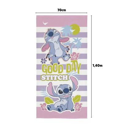 Imagem de Toalha Banho Praia Piscina Stitch Good Day Avelulada Felpuda Lepper 70x140cm