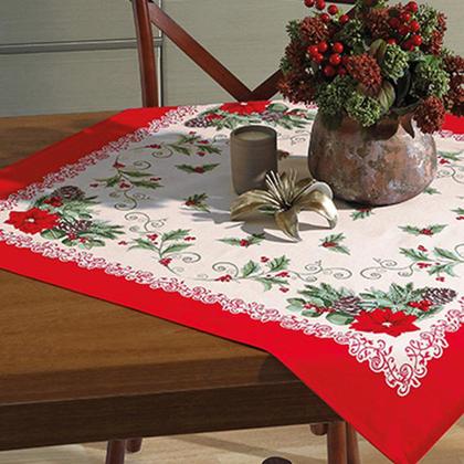 Imagem de Toalha Centro de Mesa Dohler 78cmx78cm Athenas Natal 94