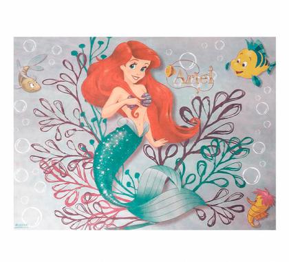 Imagem de Toalha D Mesa Tnt Decoração Ariel Pequena sereia Festa 1,40m