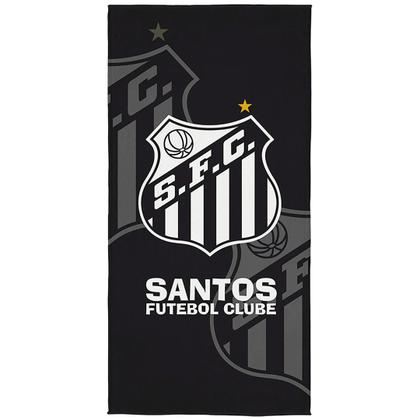 Imagem de Toalha De Banho Aveludada Santos Oficial 75cm x 1,40m