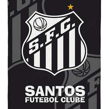 Imagem de Toalha De Banho Aveludada Santos Oficial 75cm x 1,40m
