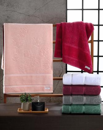 Imagem de Toalha de Banho Avulsa Tulip 70x140cm 100 Algodão com Detalhes Decorativos