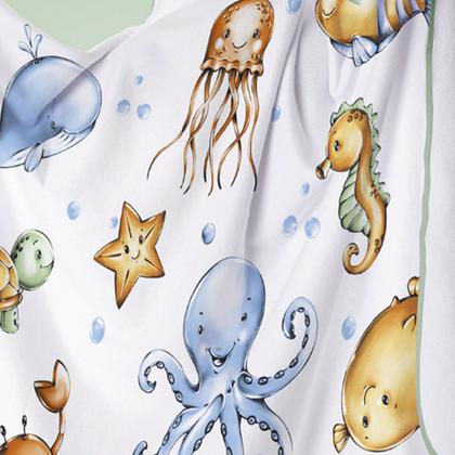 Imagem de Toalha De Banho Baby Com Capuz Tecebem Estampada Kinder Olga Verde