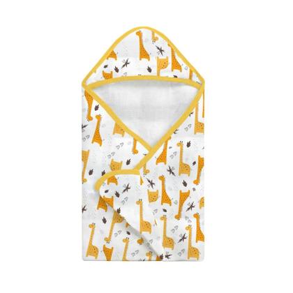 Imagem de Toalha de Banho Bebê 2 Pçs Felpuda/Fralda Arco Íris e Girafa