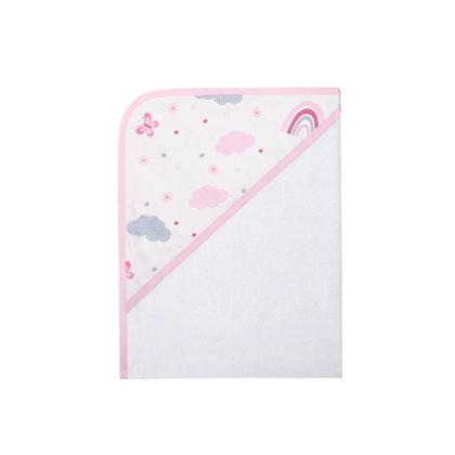 Imagem de Toalha de Banho Bebê 2 Pçs Felpuda/Fralda Arco Íris e Girafa