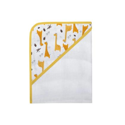 Imagem de Toalha de Banho Bebê 2 Pçs Felpuda/Fralda Arco Íris e Girafa