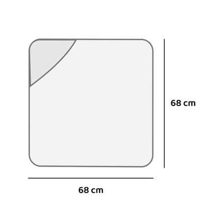 Imagem de Toalha de banho bebe c/capuz plush 68 cm x 68 cm bord