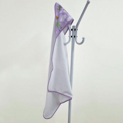 Imagem de Toalha de Banho Bebê Dupla Face com Capuz Estampado Forrado Super Absorvente 70x70 cm - Mãe e Filho Enxovais