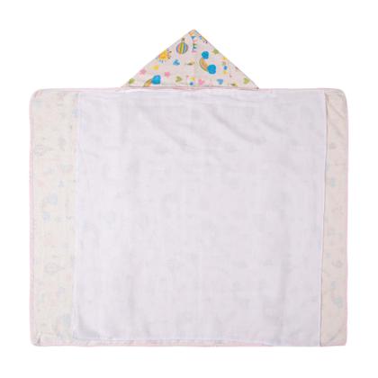 Imagem de Toalha De Banho Bebê Felpa C/Capuz e Forro de Fralda Karinho 100% Algodão