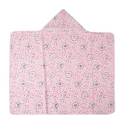 Imagem de Toalha De Banho Bebê Felpa C/Capuz e Forro de Fralda Karinho 100% Algodão