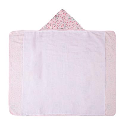 Imagem de Toalha de banho Bebê Felpuda 100% Algodão Com Capuz e Forro de Fralda 90cm x70cm - Karinho