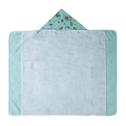 Imagem de Toalha de banho Bebê Felpuda 100% Algodão Com Capuz e Forro de Fralda 90cm x70cm - Karinho