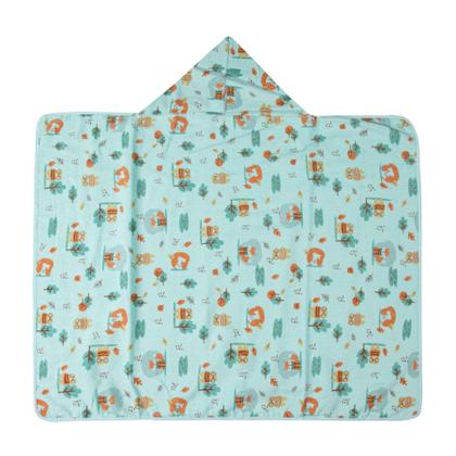 Imagem de Toalha de banho Bebê Felpuda 100% Algodão Com Forro de Fralda e Capuz - Karinho