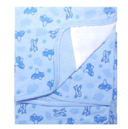 Imagem de Toalha De Banho Bebe Felpuda Forrada de Fralda com Capuz Enxoval Recém Nascido 100% Algodão