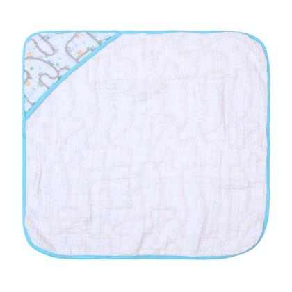 Imagem de Toalha de Banho Bebê Fralda Soft 100% Algodão 80x80cm C/ Capuz Papi