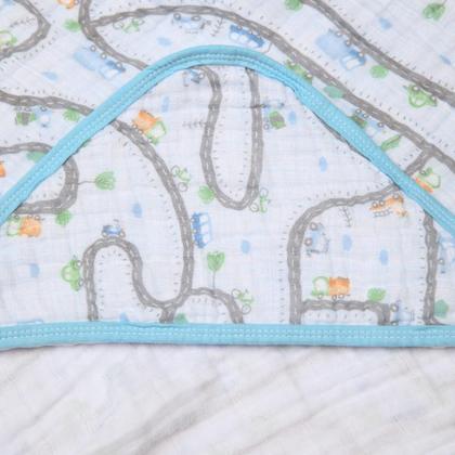 Imagem de Toalha de Banho Bebê Fralda Soft 100% Algodão 80x80cm C/ Capuz Papi