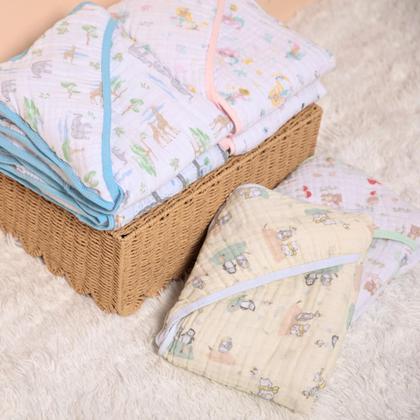 Imagem de Toalha de Banho Bebê Fralda Soft 100% Algodão 80x80cm C/ Capuz Papi