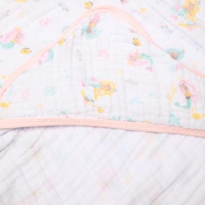 Imagem de Toalha de Banho Bebê Fralda Soft 100% Algodão 80x80cm C/ Capuz Papi