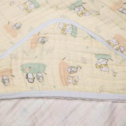 Imagem de Toalha de Banho Bebê Fralda Soft 100% Algodão 80x80cm C/ Capuz Papi