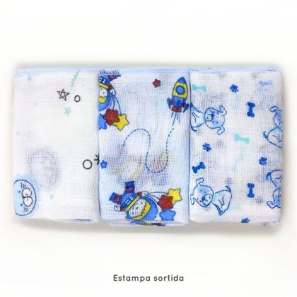 Imagem de Toalha de Banho Bebê Infantil com Capuz 3 Pano de Boca Babete toalha de Boca  Estampas Sortidas, Macio e Antialérgico