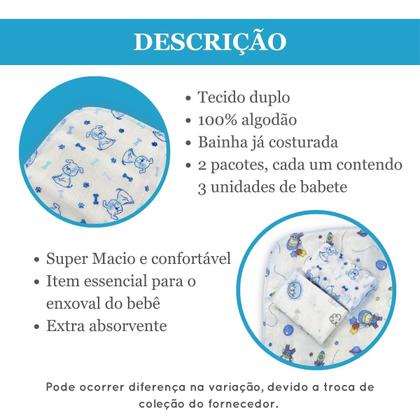 Imagem de Toalha de Banho Bebê Infantil com Capuz 3 Pano de Boca Babete toalha de Boca  Estampas Sortidas, Macio e Antialérgico