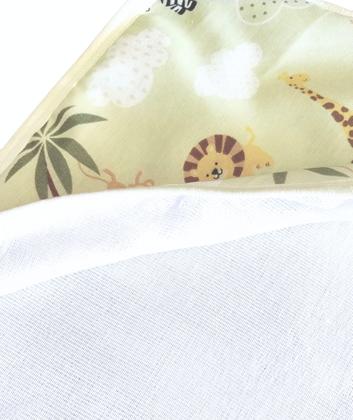 Imagem de Toalha de Banho Bebê Safari Forro Fralda com Capuz 70x70cm