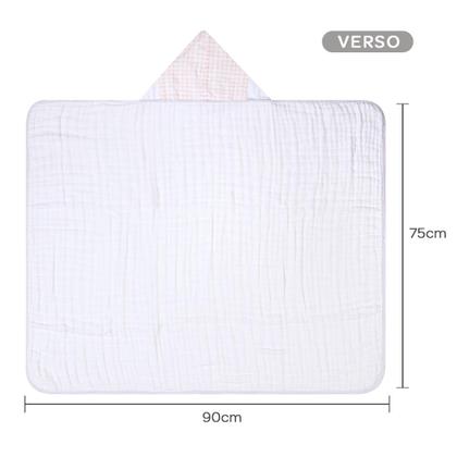 Imagem de Toalha de Banho Bebê SOFT 100% Algodão 3 camadas de fralda c/capuz 90X75CM Bordado