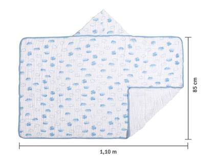 Imagem de Toalha De Banho Bebê Soft Com Capuz Nuvem Papi