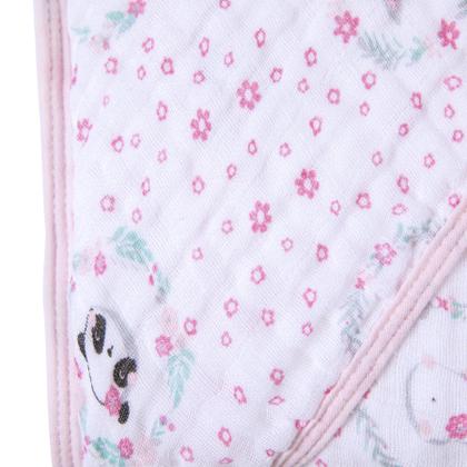 Imagem de Toalha de Banho Bebê Soft Especial 100% Algodão Estampada 80x80cm  C/Capuz - Karinho