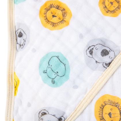 Imagem de Toalha de Banho Bebê Soft Especial 100% Algodão Estampada 80x80cm  C/Capuz - Karinho