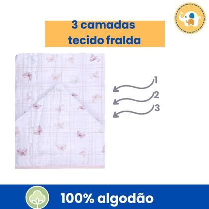 Imagem de toalha de banho bebe soft Premium 3 camadas fralda capuz macia Enxoval menina menino 100% Algodão