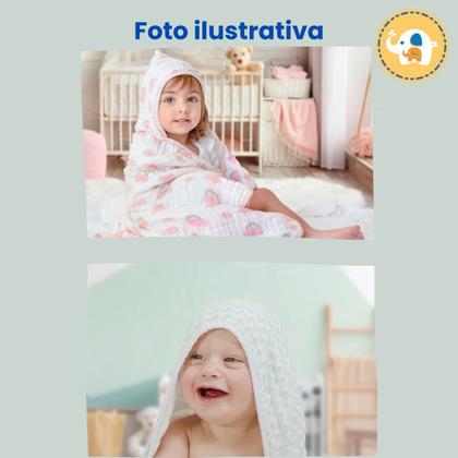 Imagem de toalha de banho bebe soft Premium 3 camadas fralda capuz macia Enxoval menina menino 100% Algodão