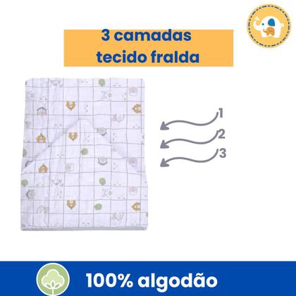 Imagem de toalha de banho bebe soft Premium 3 camadas fralda capuz macia Enxoval menina menino 100% Algodão