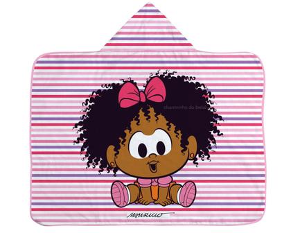 Imagem de Toalha de banho bebê turma da mônica c/ capuz ii algodão-incomfral