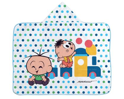 Imagem de Toalha de banho bebê turma da mônica c/ capuz - incomfral