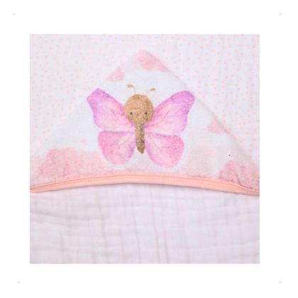 Imagem de Toalha de Banho Bordado Com Capuz Para Bebê Menina e Menino Soft Premium 1.05x85cm 100 Algodão