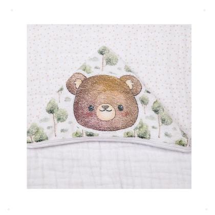 Imagem de Toalha de Banho Bordado Com Capuz Para Bebê Menina e Menino Soft Premium 1.05x85cm 100 Algodão