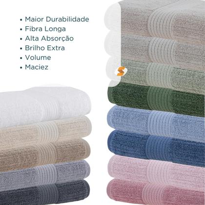 Imagem de Toalha De Banho Buddemeyer Canelado - 100% Algodão Penteado 70x140cm Várias Cores