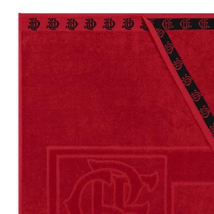 Imagem de Toalha de Banho Buettner Jacquard Veludo Futebol Flamengo 70cmx140m Scarlet