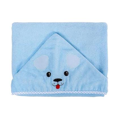 Imagem de Toalha de Banho Com Capuz Bordado E Forro De Fralda Costurado Nos 4 Lados - Bublim Incomfral Baby