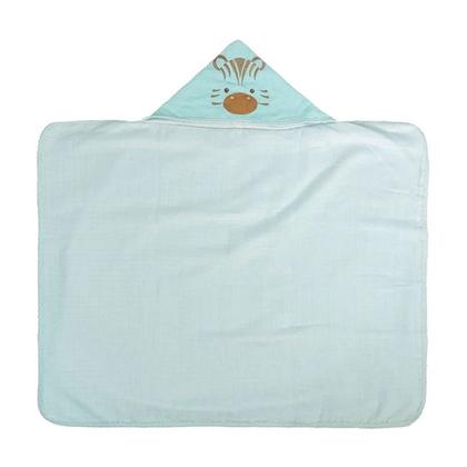 Imagem de Toalha de Banho Com Capuz Bordado E Forro De Fralda Costurado Nos 4 Lados - Bublim Incomfral Baby