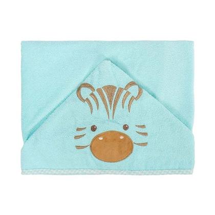 Imagem de Toalha de Banho Com Capuz Bordado E Forro De Fralda Costurado Nos 4 Lados - Bublim Incomfral Baby