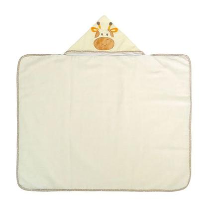 Imagem de Toalha de Banho Com Capuz Bordado E Forro De Fralda Costurado Nos 4 Lados - Bublim Incomfral