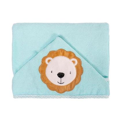 Imagem de Toalha de Banho Com Capuz Bordado E Forro De Fralda Costurado Nos 4 Lados - Bublim Incomfral