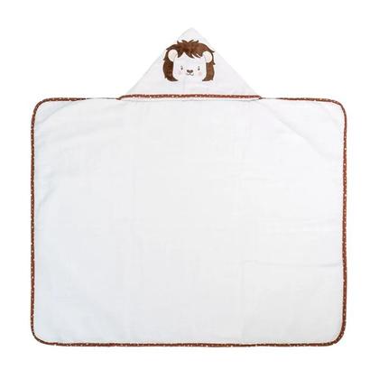 Imagem de Toalha de Banho Com Capuz Bordado E Forro De Fralda Costurado Nos 4 Lados - Bublim Incomfral