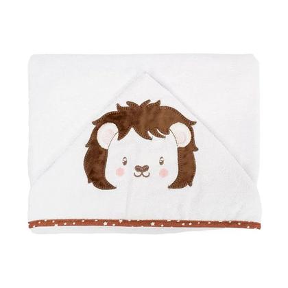 Imagem de Toalha de Banho Com Capuz Bordado E Forro De Fralda Costurado Nos 4 Lados - Bublim Incomfral