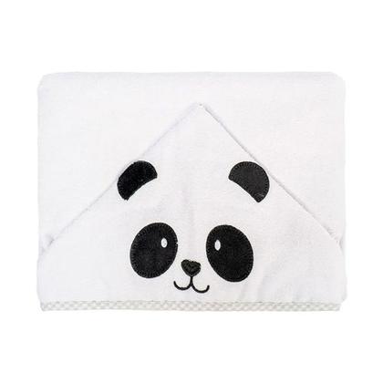 Imagem de Toalha de Banho Com Capuz Bordado E Forro De Fralda Costurado Nos 4 Lados Bublim Incomfral